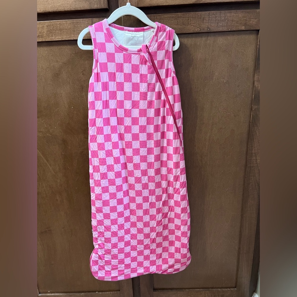 Dream Big Little Co Sleep Sack in Tickled Pink Checks 1.0 Tog